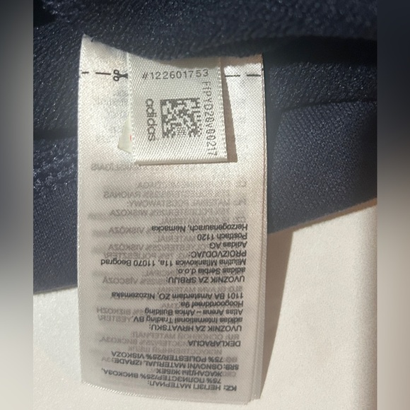 Adidas Men's French Terry Full Zip Sweatshirt, Navy Blue XL - Picture 8 of 9